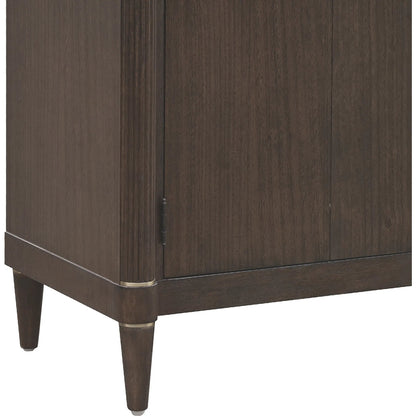 Asher Park 2 Door Server with Storage Drawer by Pulaski Furniture in piano brown. Made from eucalyptus veneers in a unique style.