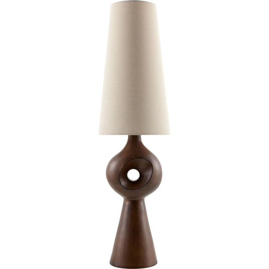 Firkel Accent Table Lamp by Livabliss in painted. Made from resin, linen, polyester in a unique style.