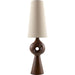 Firkel Accent Table Lamp by Livabliss in painted. Made from resin, linen, polyester in a unique style.