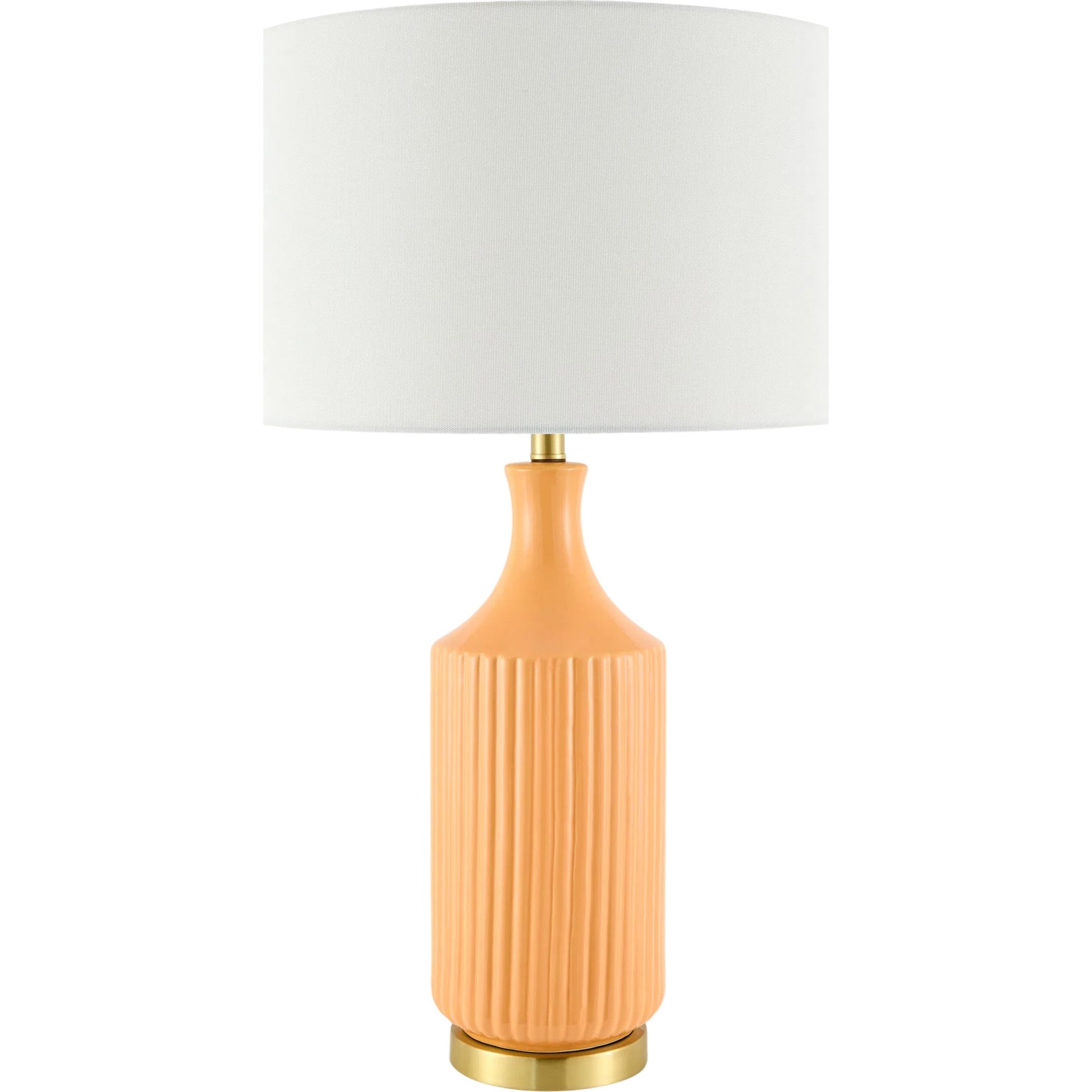 Filaki Accent Table Lamp by Surya in metallic, plated, glazed. Made from ceramic, iron, linen, polystyrene in a unique style.