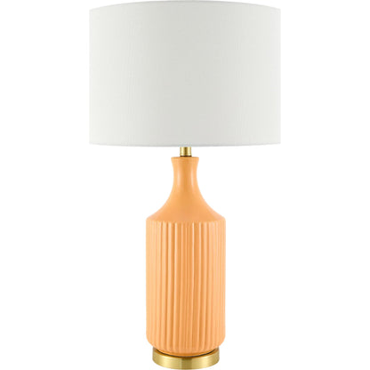 Filaki Accent Table Lamp by Surya in metallic, plated, glazed. Made from ceramic, iron, linen, polystyrene in a unique style.