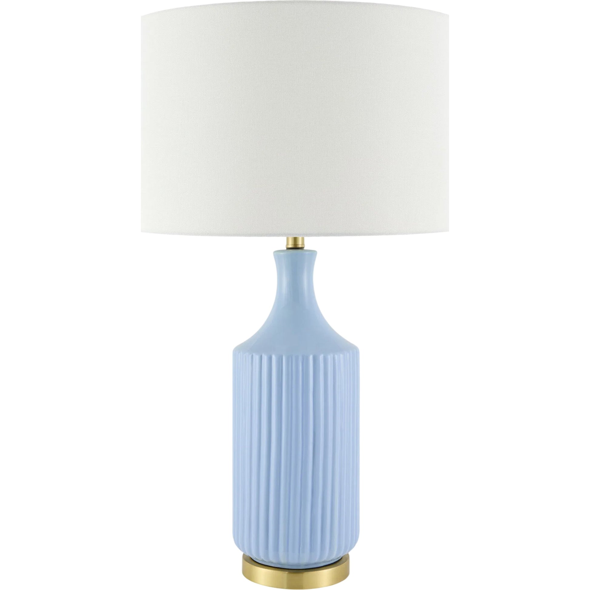 Filaki Accent Table Lamp by Surya in metallic, plated, glazed. Made from ceramic, iron, linen, polystyrene in a unique style.