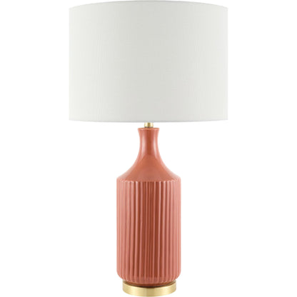 Filaki Accent Table Lamp by Surya in metallic, plated, glazed. Made from ceramic, iron, linen, polystyrene in a unique style.