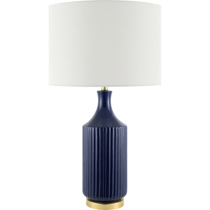 Filaki Accent Table Lamp by Surya in metallic, plated, glazed. Made from ceramic, iron, linen, polystyrene in a unique style.