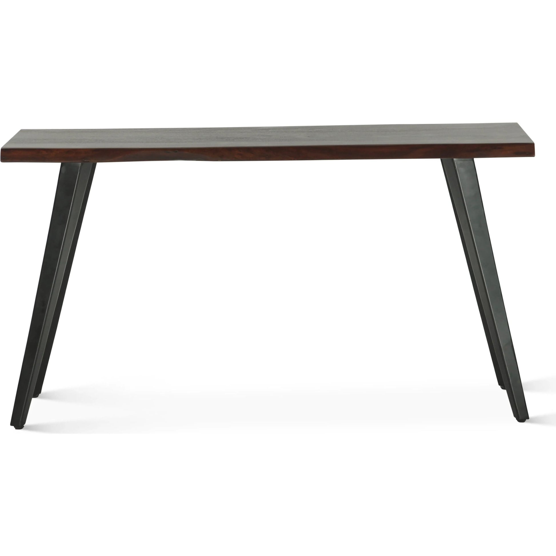 Knoxville Console Table by World Interiors in browns and walnut. Made from acacia wood iron in a transitional style.