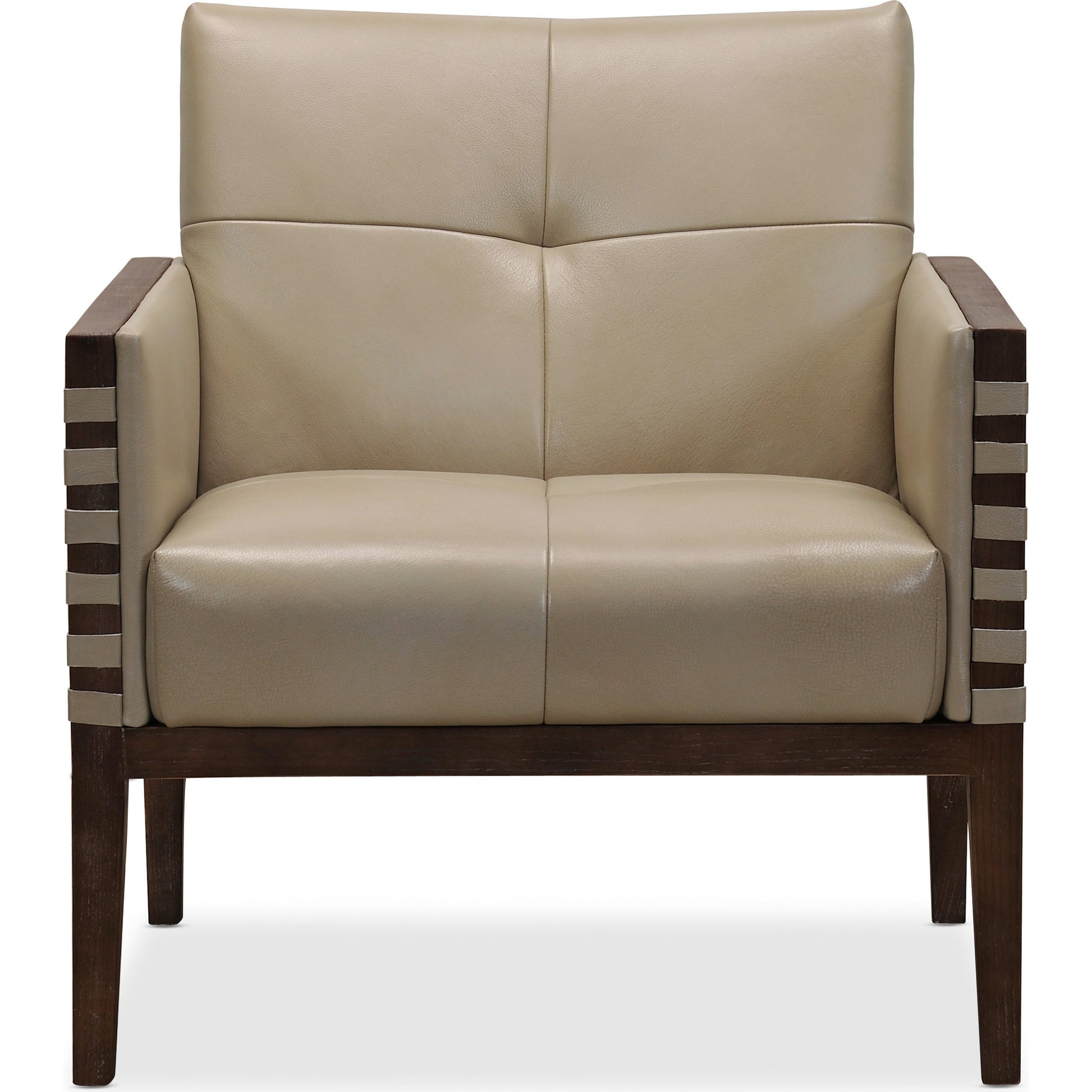 Carverdale Club Chair by Hooker Furniture in grey and maddie gray. Made from leather in a modern style.