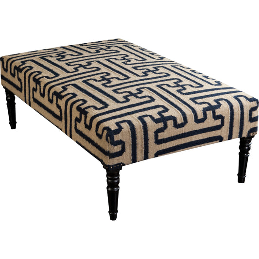 Archive - 14112 by Livabliss in olive, navy and stained. Made from base 100% wood, top 100% wool in a eclectic & global style.