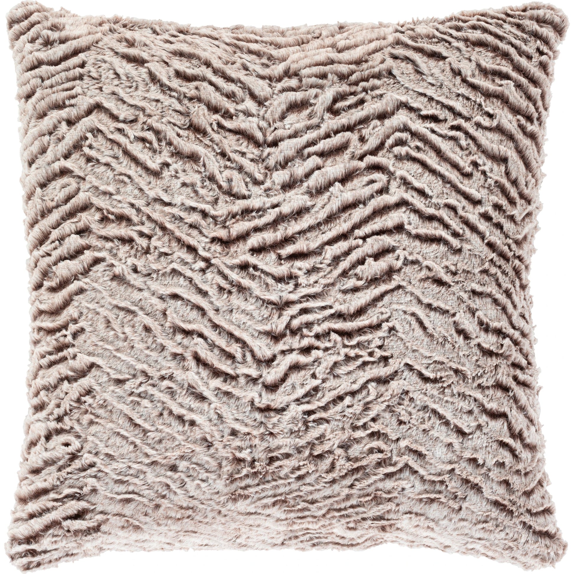 Felina Pillow - 11407 by Surya in light gray, dark brown. Made from 100% polyester in a modern style.