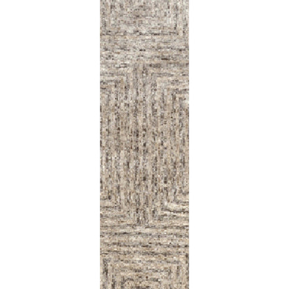 Falcon FLC-8000 Rug by Surya in light gray, taupe, dark brown. Made from 70% viscose, 30% wool in a unique style.