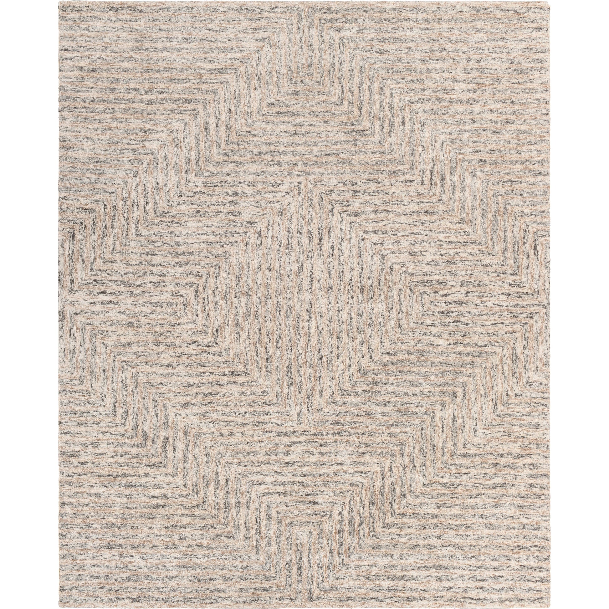 Falcon FLC-8000 Rug by Surya in light gray, taupe, dark brown. Made from 70% viscose, 30% wool in a unique style.