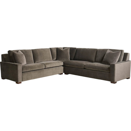 Fletcher 3 Piece Sectional by Universal Furniture in cannes dark grey. Made from 79% cotton, 21% polyester in a unique style.