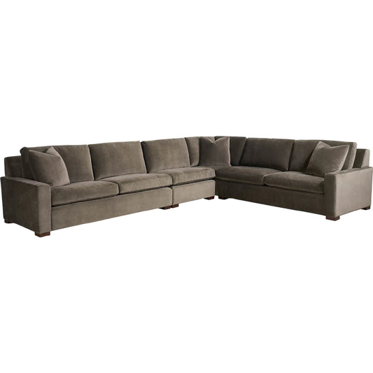 Fletcher 4 Piece Sectional by Universal Furniture in cannes dark grey. Made from 79% cotton, 21% polyester in a transitional style.
