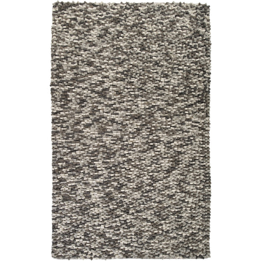 Flagstone Rug - 1312 by Surya in charcoal, medium gray, light gray, cream. Made from 100% new zealand wool in a unique style.