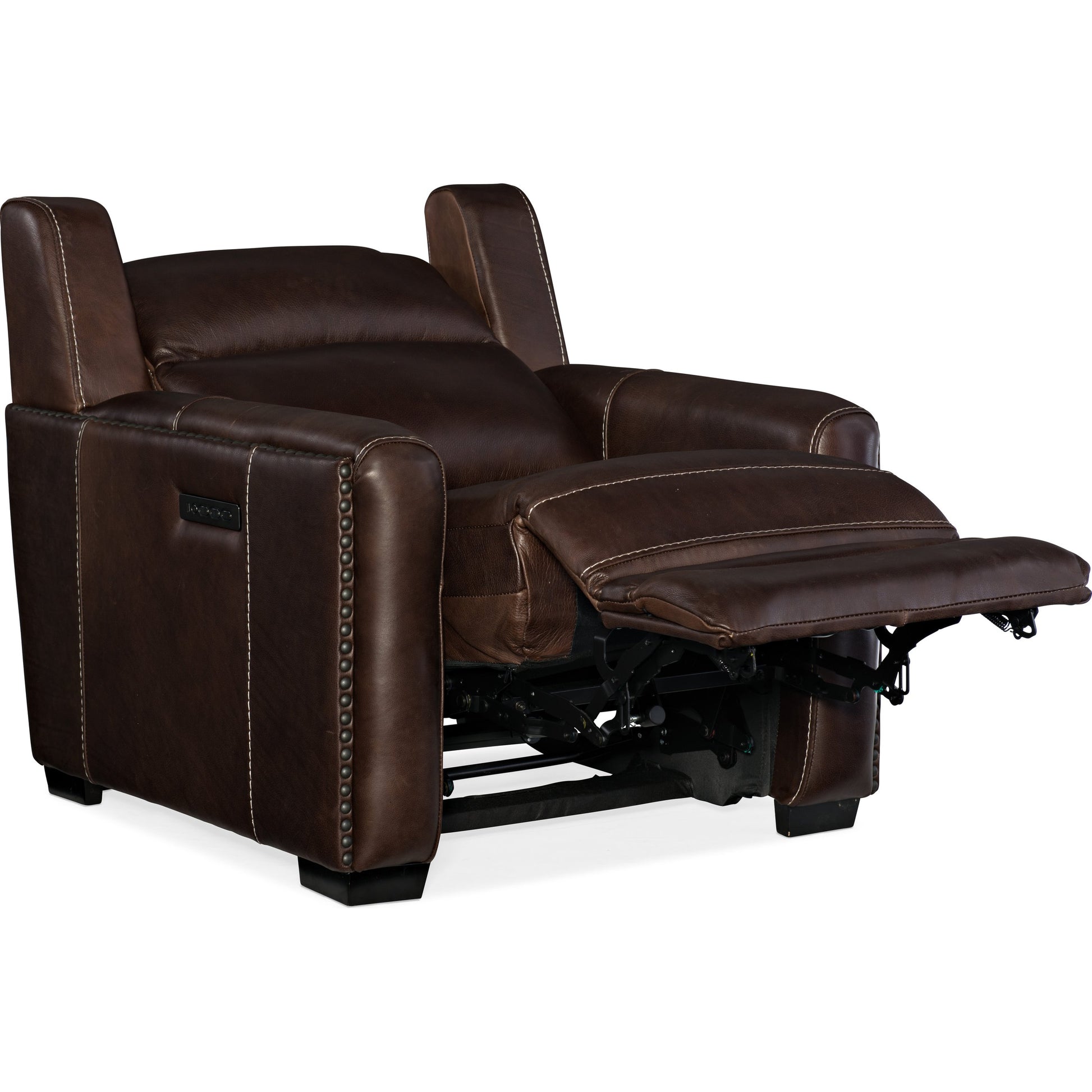 Lincoln Power Recliner by Hooker Furniture in paradise moro. Made from leather in a traditional style.