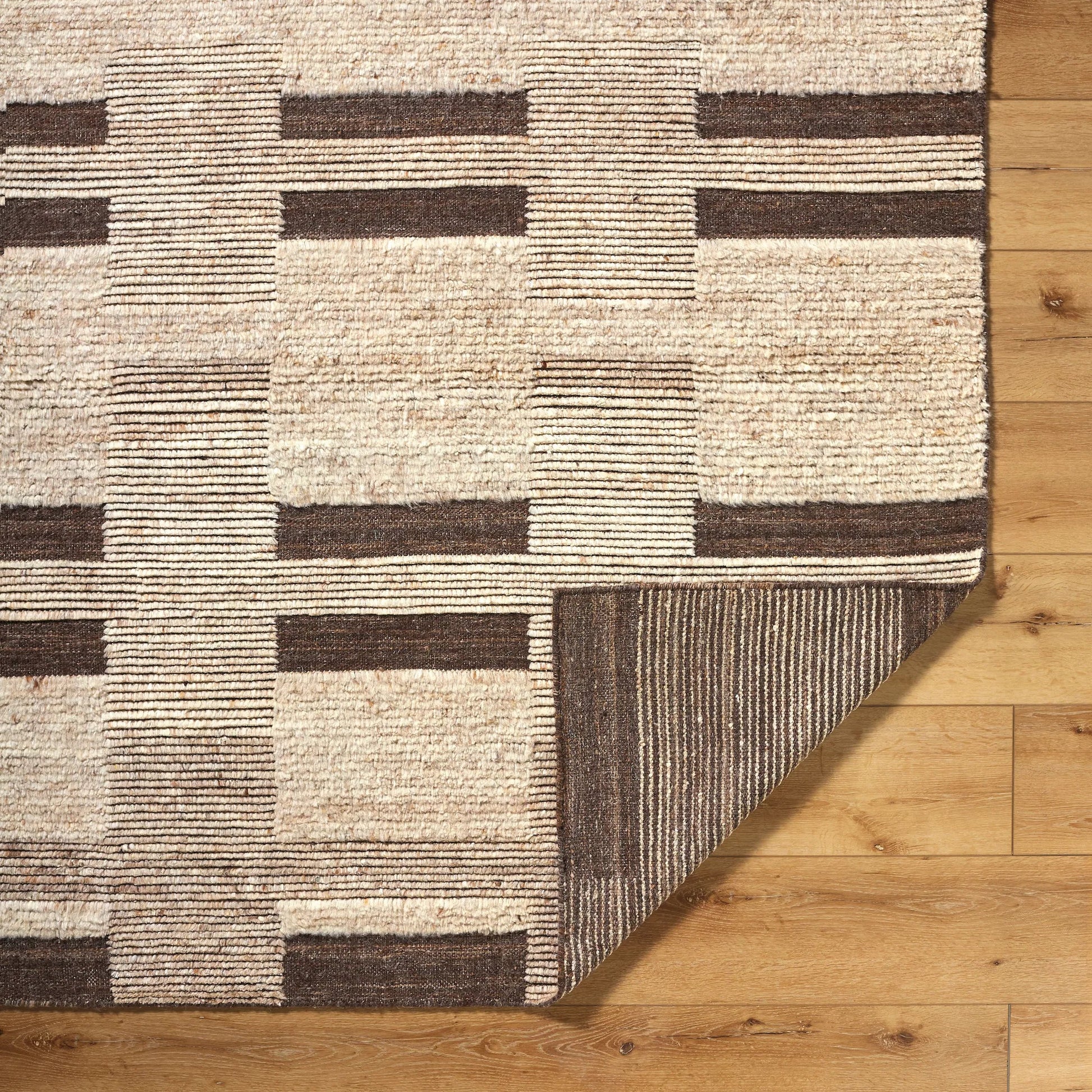 Folklore FLK-2301 Rug by Surya in beige, taupe, espresso, cream. Made from wool in a unique style.