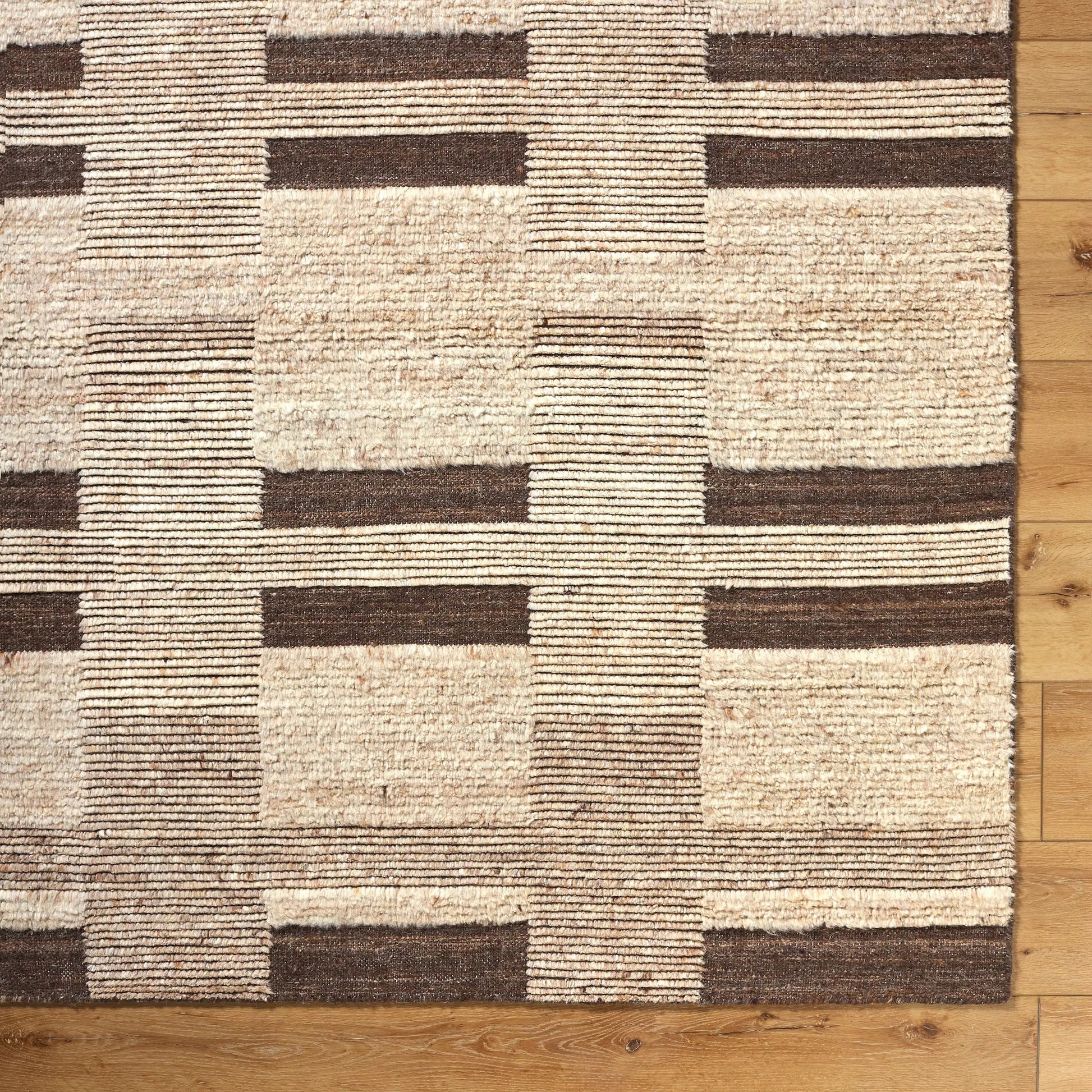 Folklore FLK-2301 Rug by Surya in beige, taupe, espresso, cream. Made from wool in a unique style.