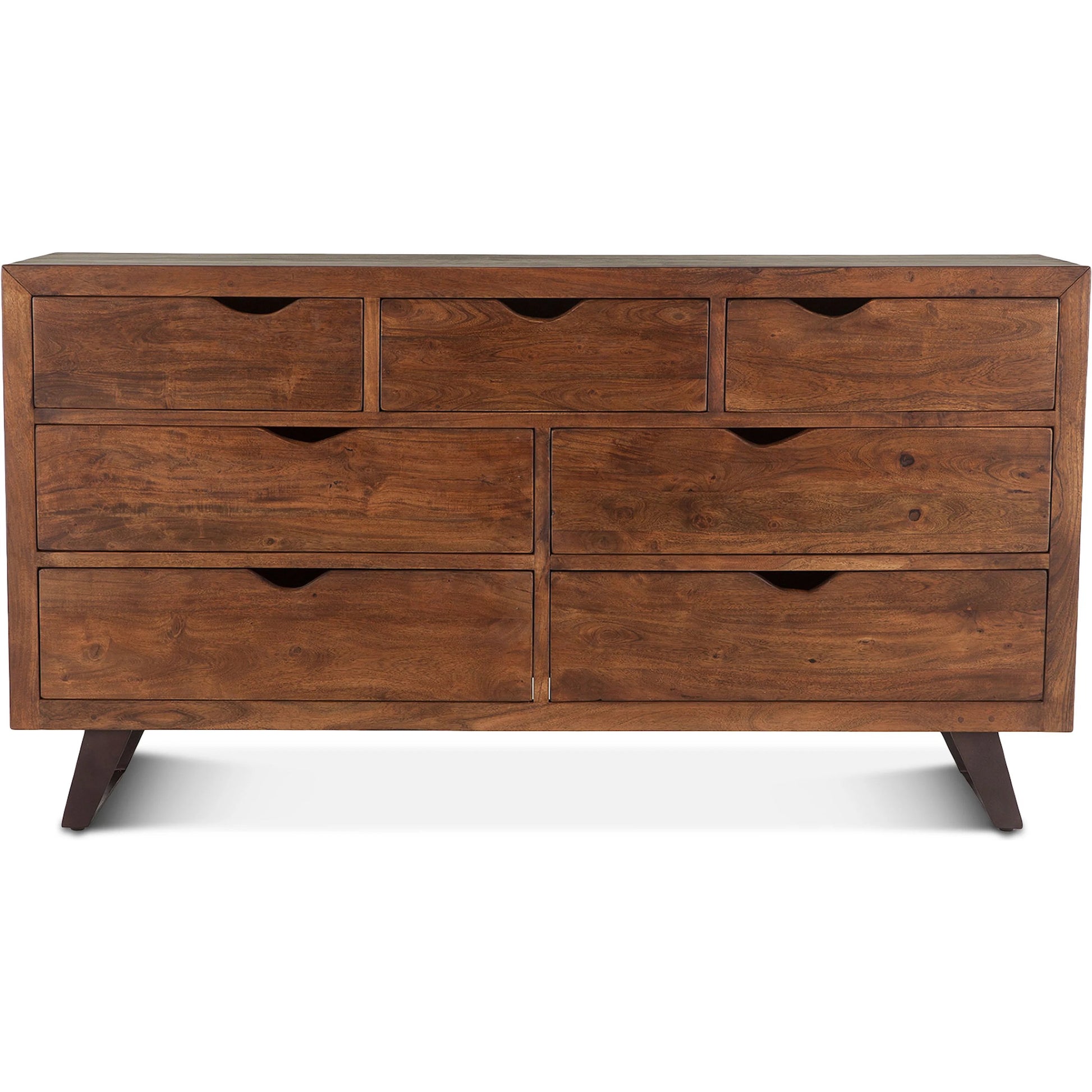 Nottingham Dresser by World Interiors in brown and walnut, antique zinc. Made from acacia wood, iron in a rustic style.