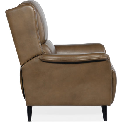 Deacon Power Recliner by Hooker Furniture. Made from leather in a traditional style.