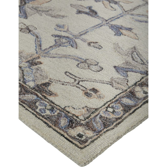 Fallon Traditional Oriental Rug - 8838F by Feizy in ivory, gray. Made from wool in a unique style.