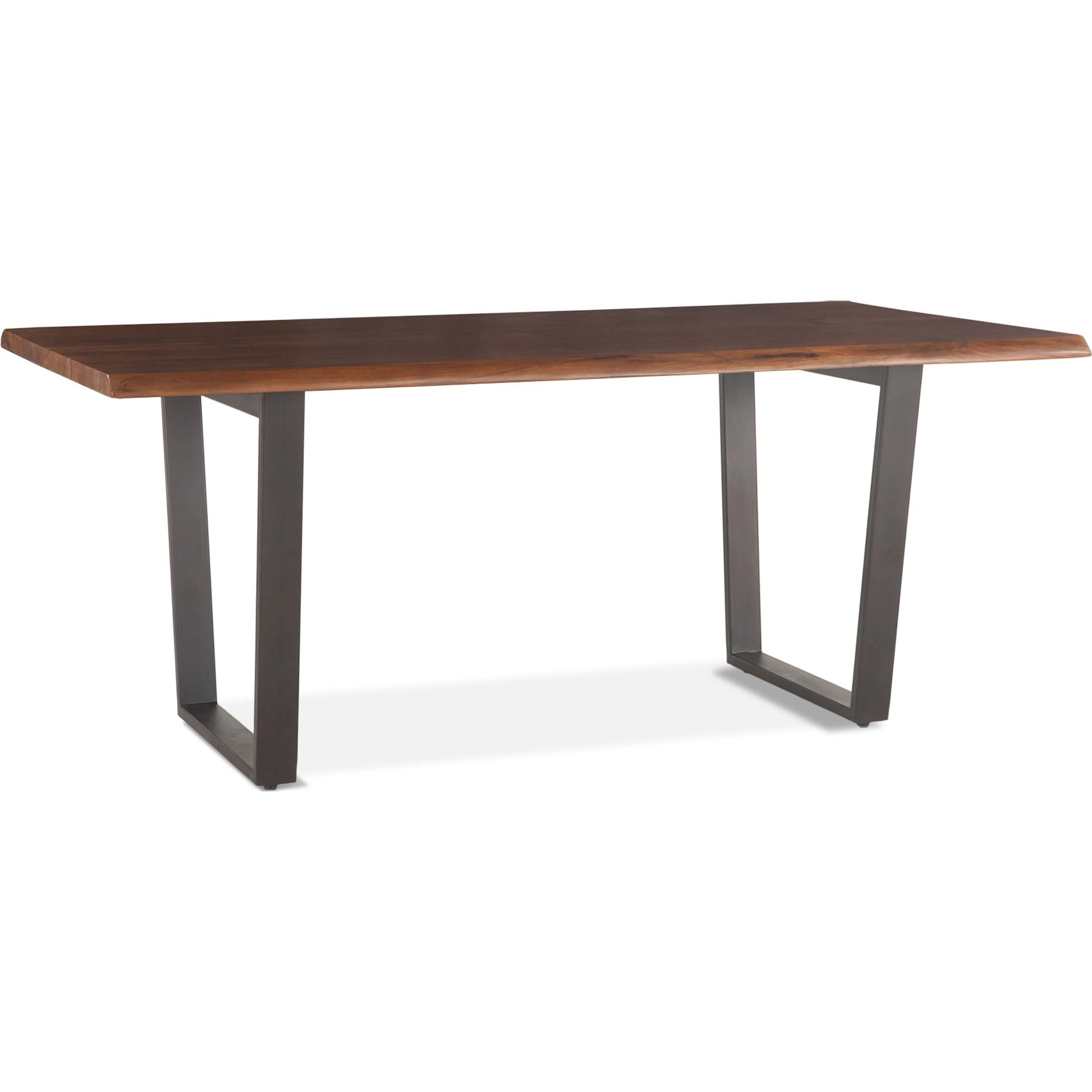 Belfrie Dining Table by World Interiors in brown and walnut, antique zinc. Made from acacia wood, iron in a modern style.