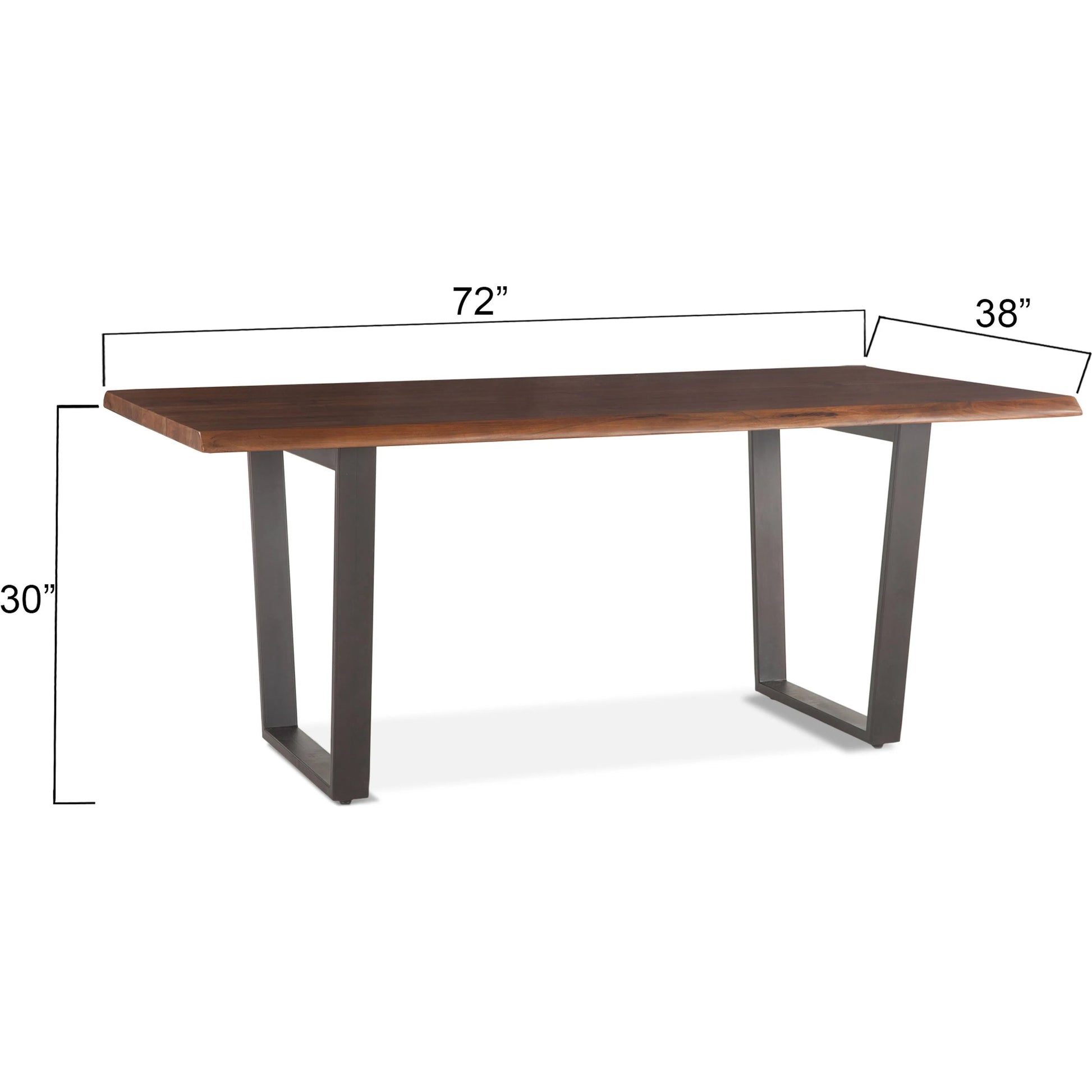 Belfrie Dining Table by World Interiors in brown and walnut, antique zinc. Made from acacia wood, iron in a modern style.