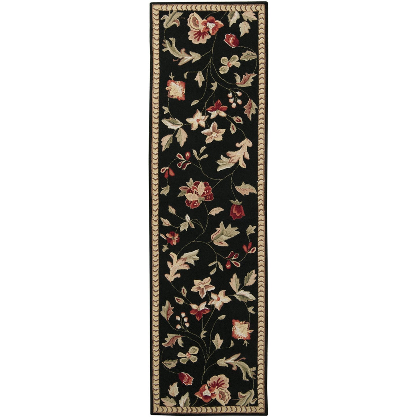 006 5317-12322 | Additional Silo | FLO-8907 Rug by Surya in black, tan, medium brown, olive, light olive. Made from 100% wool in a unique style.