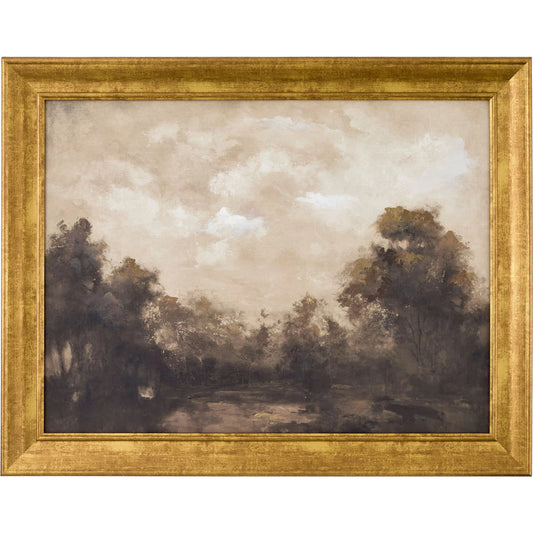 Floresta Framed Art by Surya in green, brown and hand painted. Made from canvas, polystyrene in a unique style.