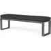 Redondo Outdoor Dining Bench by Sunset West in grays. Made from aluminum in a modern style.