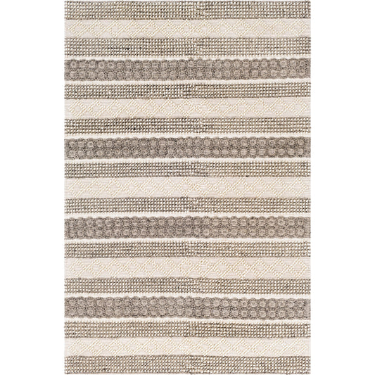 Farmhouse Neutrals Rug - 23867 by Surya in cream, oatmeal, charcoal. Made from 60% wool, 40% cotton in a unique style.