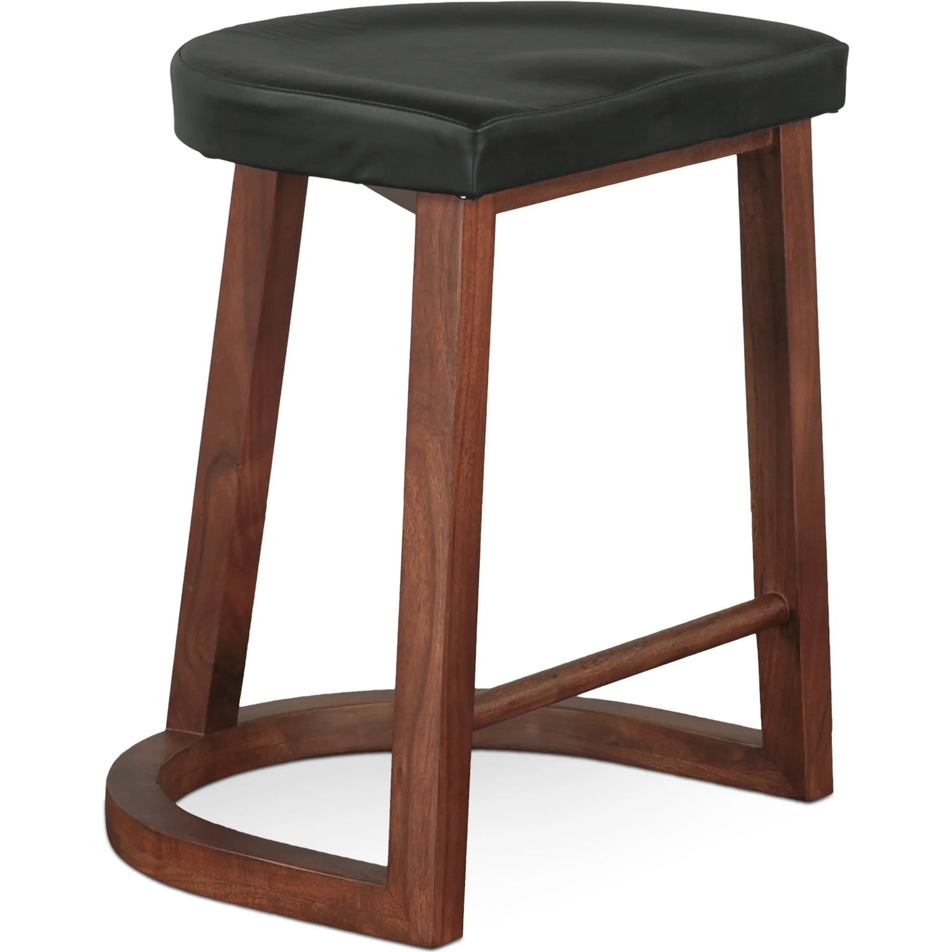 Hampton Counter Stool by World Interiors in brown and walnut. Made from acacia wood in a transitional style.
