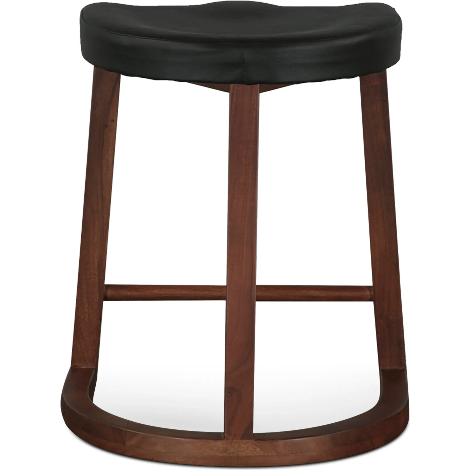 Hampton Counter Stool by World Interiors in brown and walnut. Made from acacia wood in a transitional style.