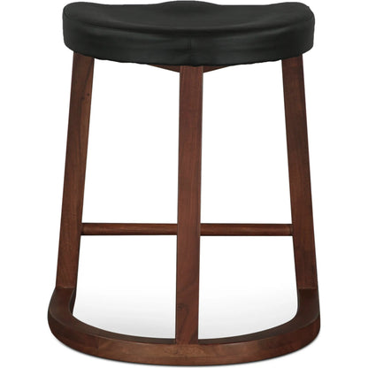 Hampton Counter Stool by World Interiors in brown and walnut. Made from acacia wood in a transitional style.