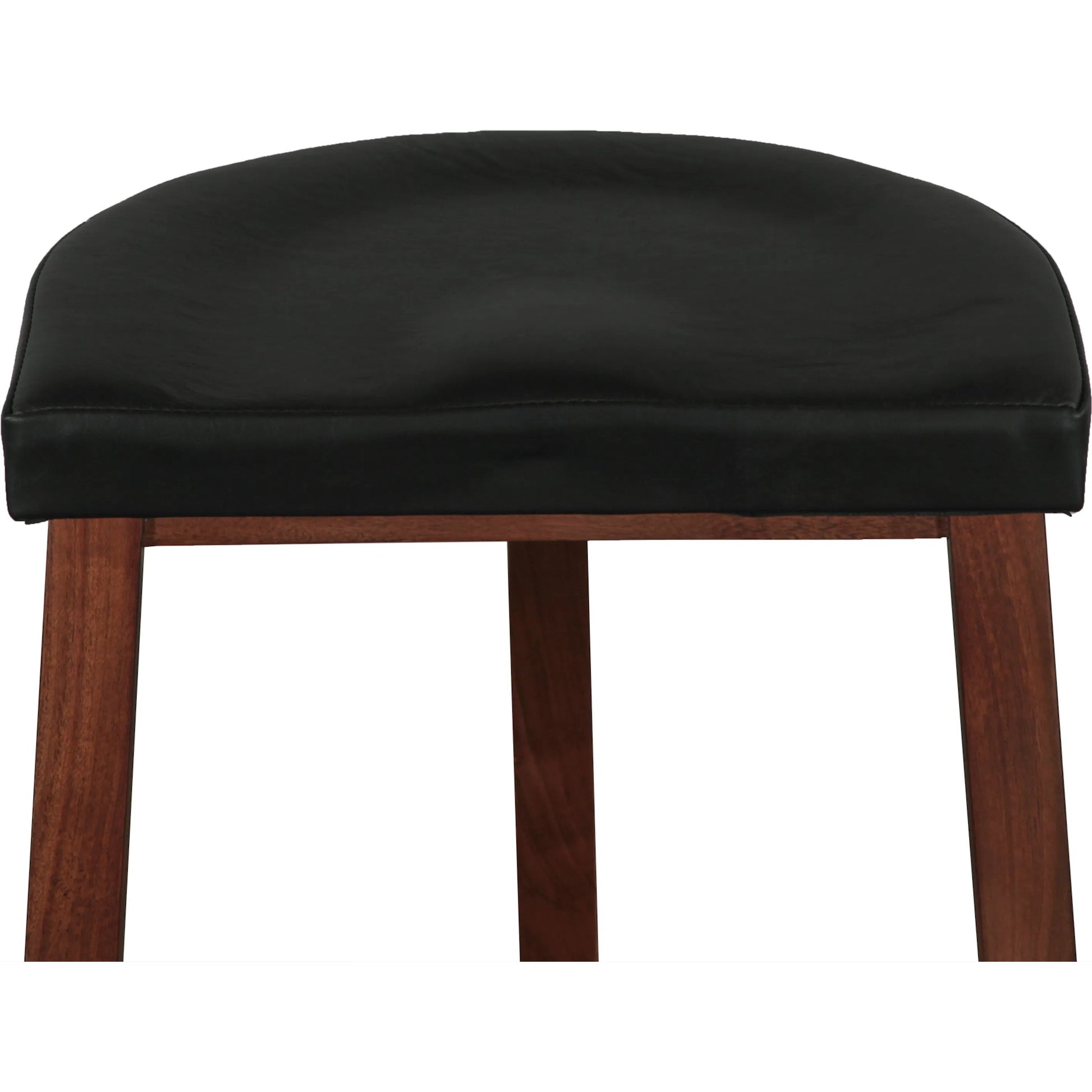 Hampton Counter Stool by World Interiors in brown and walnut. Made from acacia wood in a transitional style.