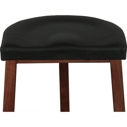 Hampton Counter Stool by World Interiors in brown and walnut. Made from acacia wood in a transitional style.