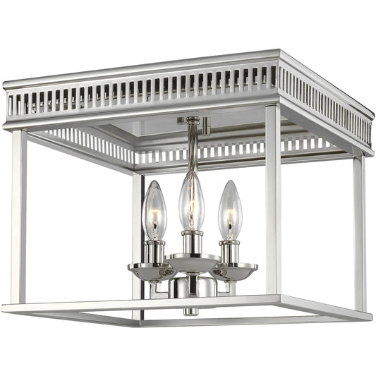 001 S-285770 | Primary Silo | Woodruff Flush Mount by Generation Lighting in polished nickel. Made from steel in a traditional style.