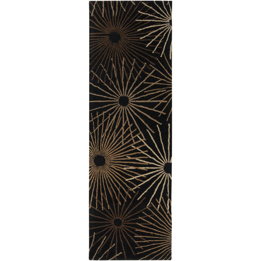 Forum Rug - 1317 by Livabliss in black, dark brown, tan. Made from 100% wool in a unique style.