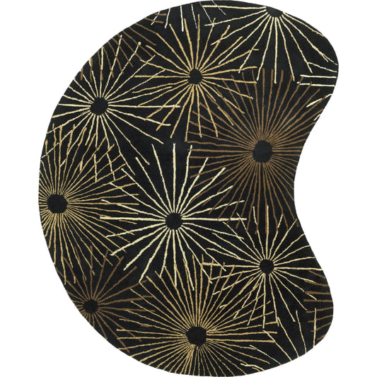 Forum Rug - 1317 by Livabliss in black, dark brown, tan. Made from 100% wool in a unique style.