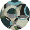Gray, Oatmeal, Black, Dark Blue, Seafoam, Aqua / 4' Round