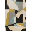 Olive, Dusty Sage, Charcoal, Black, Beige, Medium Gray / 2' x 3'