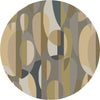 Deep Teal, Sage, Slate, Tan, Light Olive / 6' Square