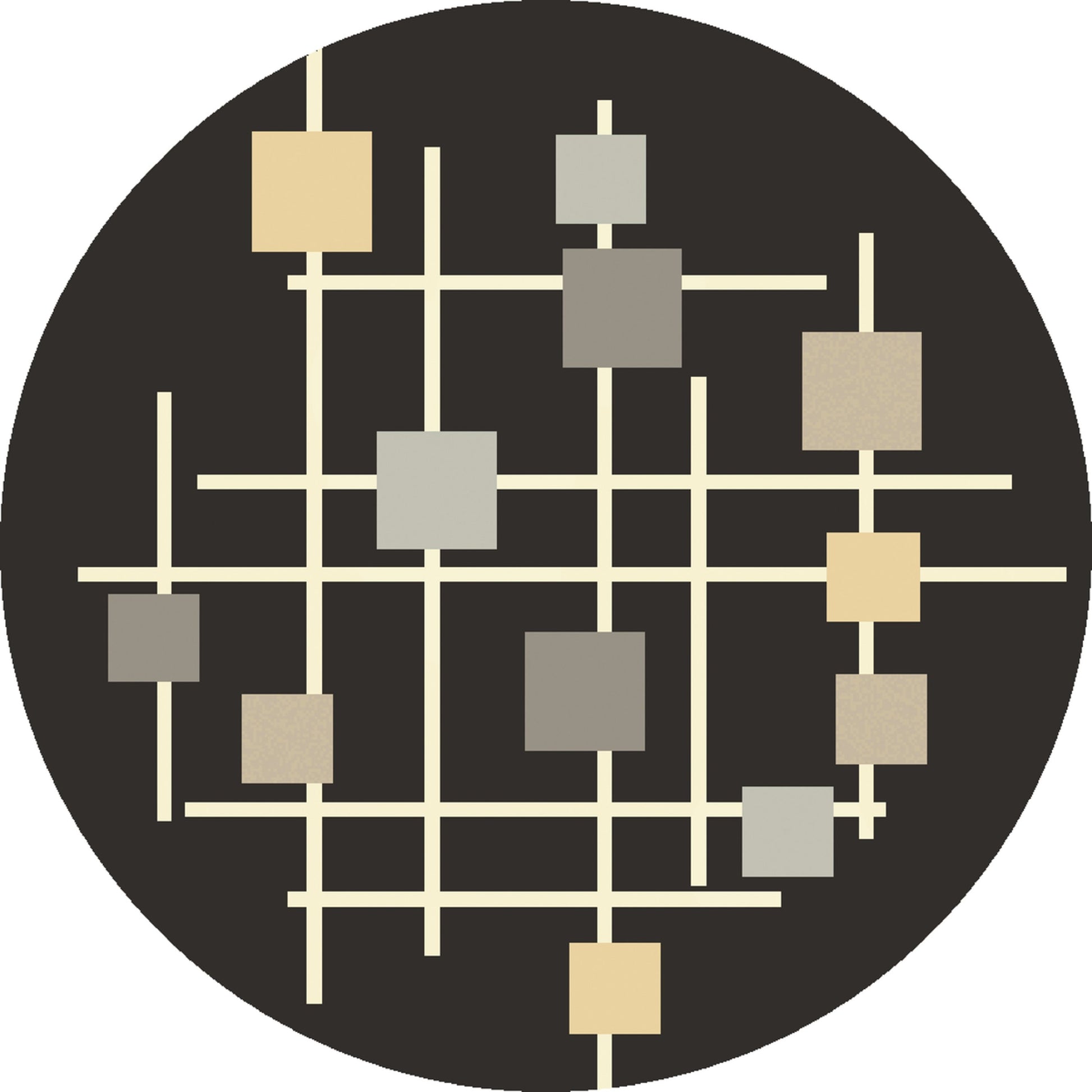 Forum Rug - 15556 by Livabliss in sage, dark blue, light sage, mustard, light beige, light gray. Made from 100% wool in a unique style.