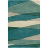 Seafoam, Dark Green, Teal, Dusty Sage, Cream / 2' x 3'