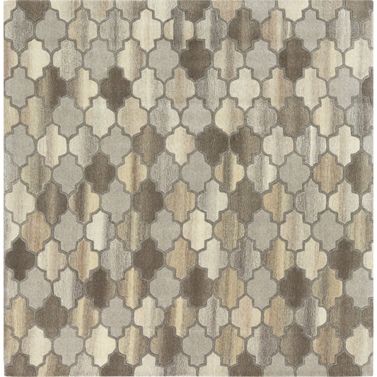 Forum FM-7208 Rug by Livabliss in charcoal, taupe, tan, light beige, brown. Made from 100% wool in a unique style.