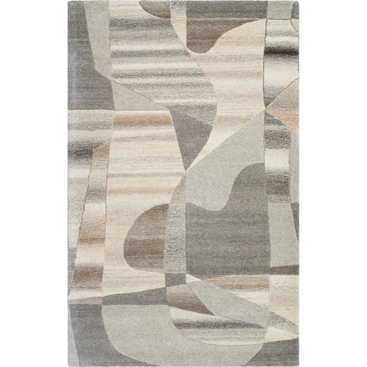 Forum Rug - 17719 by Livabliss in ash, warm grey, sage, grey, light silver. Made from face: 100% wool in a unique style.