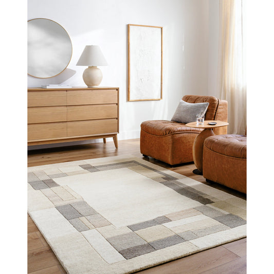 Forum Rug - 489103 by Livabliss in ivory, taupe, charcoal, sand, slate, beige. Made from wool in a unique style.