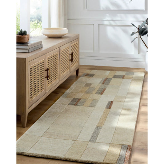 Forum Rug - 489127 by Livabliss in ash, pearl, khaki, sage. Made from wool in a unique style.