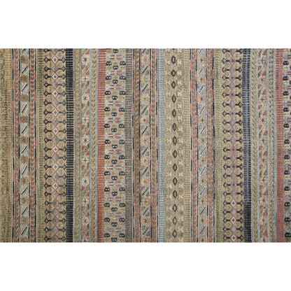 Payton Transitional Stripes Rug - 6498F by Feizy in tan, orange, blue. Made from viscose, wool in a unique style.