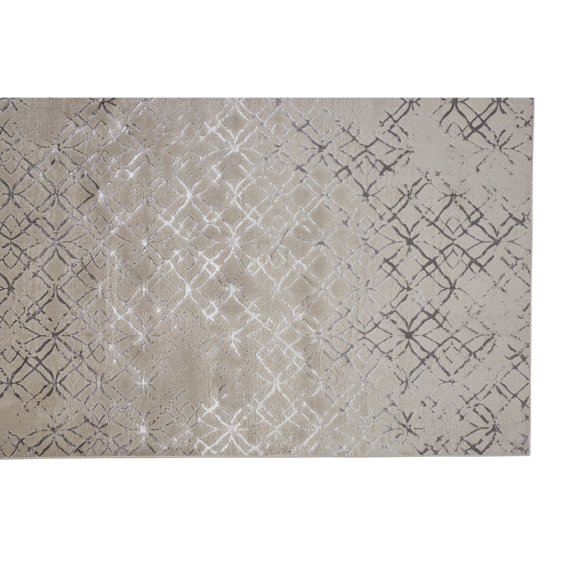 Micah Metallic Trellis Rug - 3047F by Feizy. Made from polyester, polypropylene in a unique style.