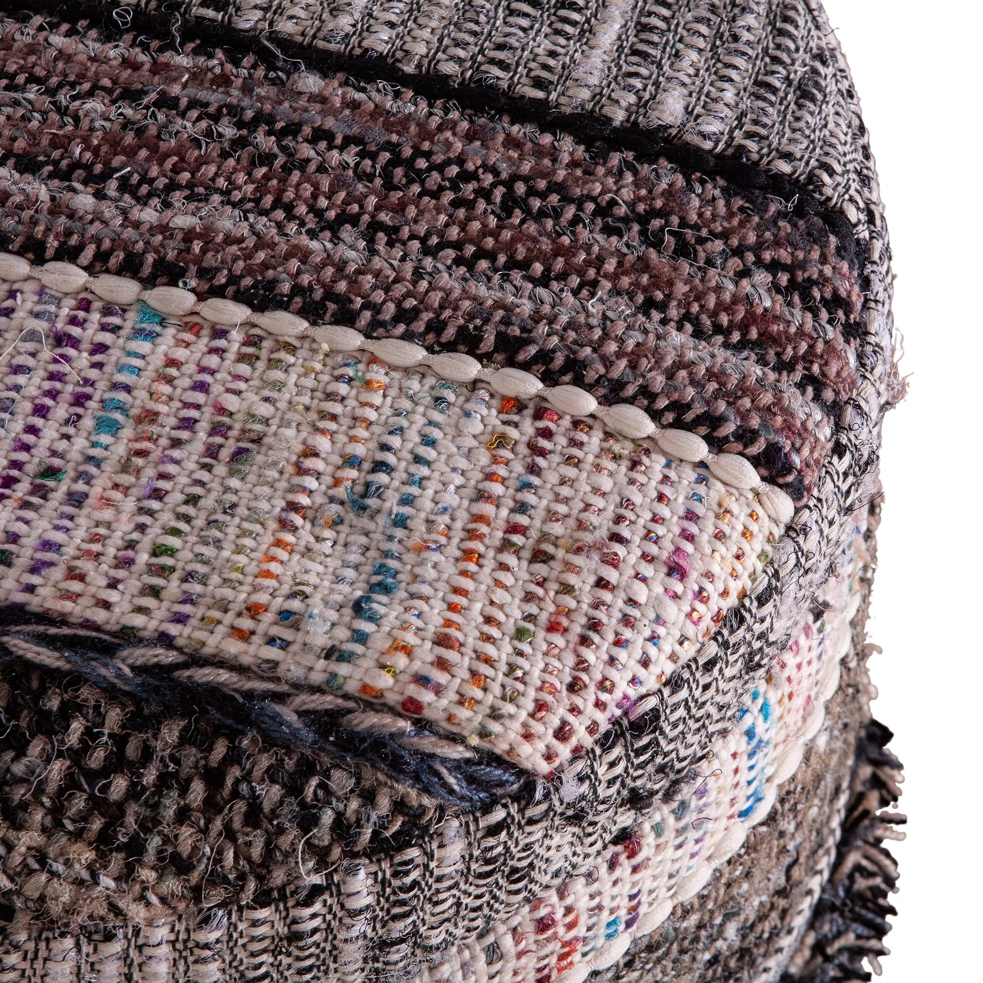 Algiers Storage Stool by World Interiors in multi-color and distressed. Made from mdf, viscose, cotton blend fabric, pu foam in a eclectic & global style.