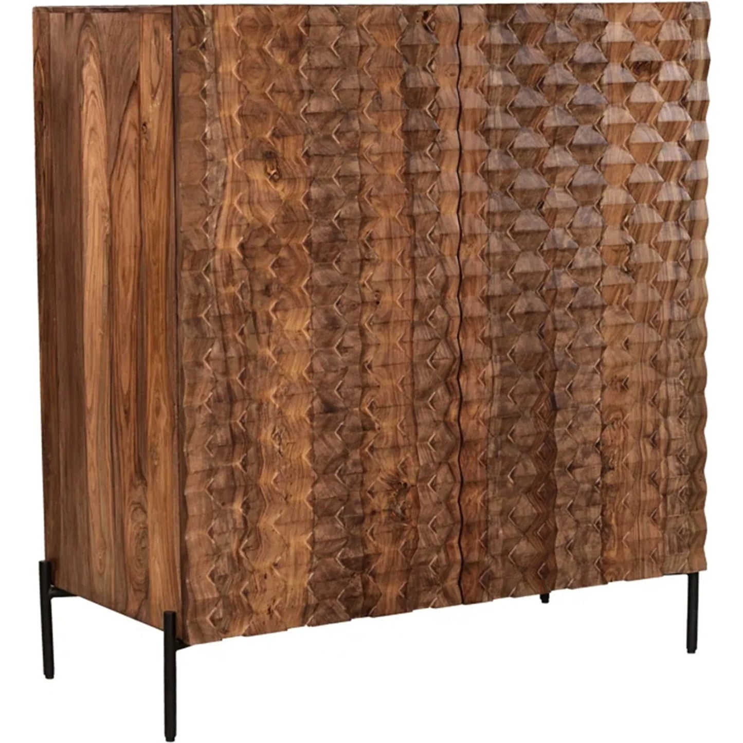001 SI-2445157 | Primary Silo | Acres Bar Cabinet by World Interiors in brown and brownstone. Made from sheesham wood, iron in a transitional style.